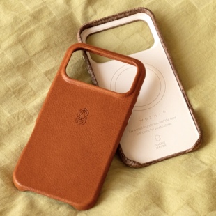 物致WUZHI®植鞣真皮iPhone17ProMax手机壳适用于苹果Plus复古iPhone16 15ProMax意大利magsafe磁吸