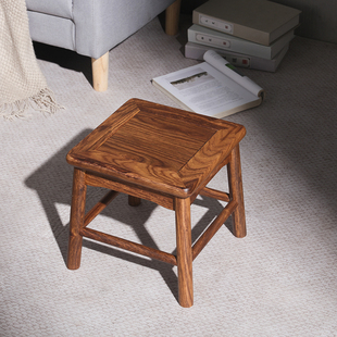 国标红木刺猬紫檀圆角高档小方凳家用客厅小凳子实用换鞋玄关凳