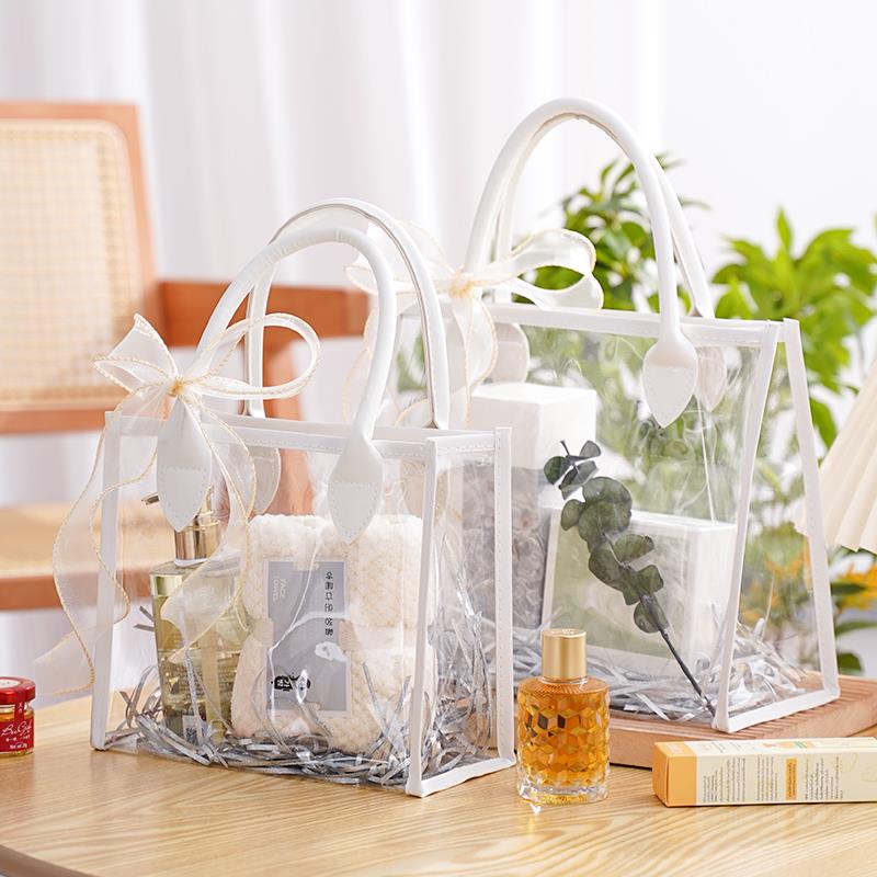 透明礼品袋伴手礼手提袋空盒子生日礼物女伴娘结婚高级感开业包装