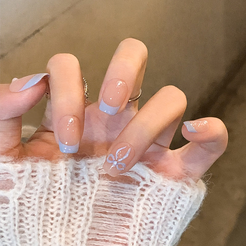 云皙裸色温柔纯手工美甲穿戴甲