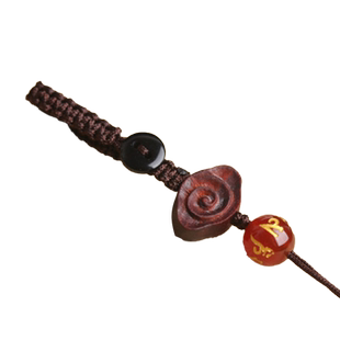 星月菩提根手工编织汽车钥匙扣木质钥匙链多功能挂件绳子半成品