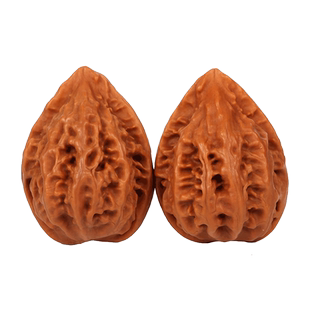 野生核桃文玩塔尖大秋子核桃包浆异形长秋子把盘玩核桃送老人