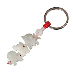 十二生肖翡翠玉吊坠钥匙扣生肖鼠龙猴蛇鸡牛马虎狗猪兔羊三合挂件