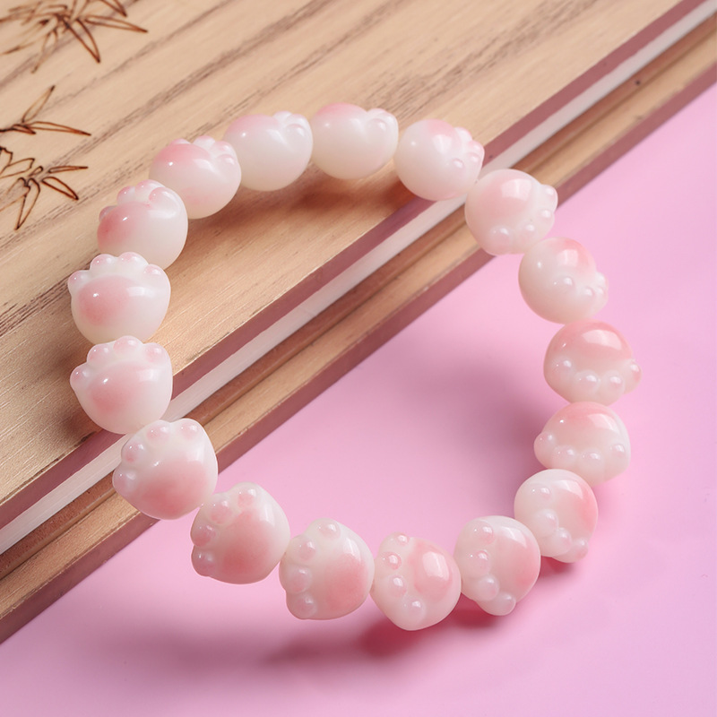 youshange白玉菩提根雕刻猫爪