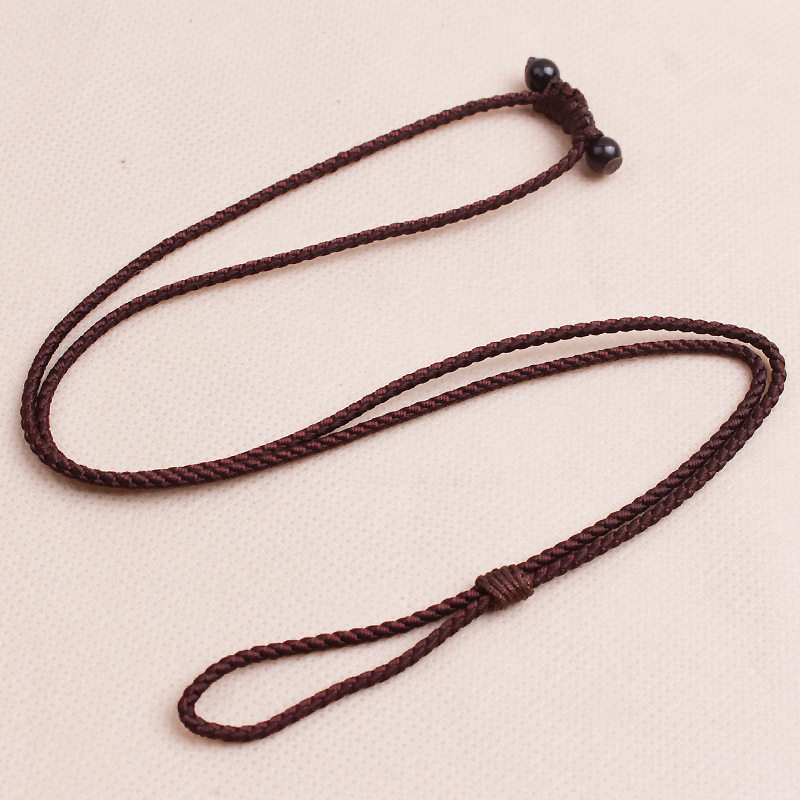 HAND-WOVEN NECKLACE ROPE RING JADE PENDANT PENDANT LANYARD ADJUSTABLE SIMPLE PENDANT ROPE FOR MEN AND WOMEN