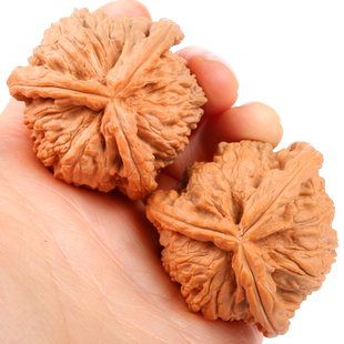 文玩核桃闷白狮子头三道筋异型三棱正奔核桃文玩拼接三棱文玩核桃