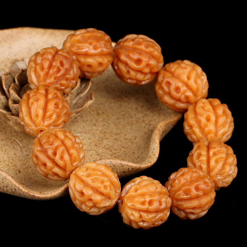 WEATHERED BODHI ROOT CARVED DISC DRAGON PATTERN DIAMOND SIX-PETAL BODHI IVORY FRUIT TOP BEAD WAIST BEAD STAR AND MOON BRACELET ACCESSORIES
