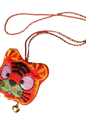 端午节手工刺绣五彩绳随身挂件