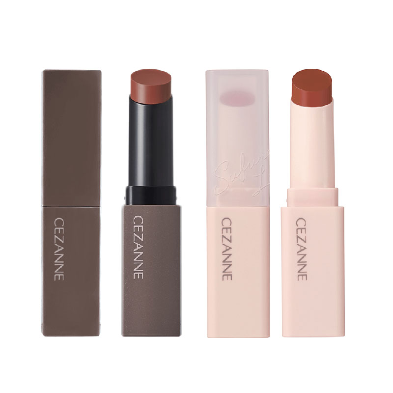 保税 日本CEZANNE倩丽高保湿唇膏101 黑管口红白胖子持久显色新品