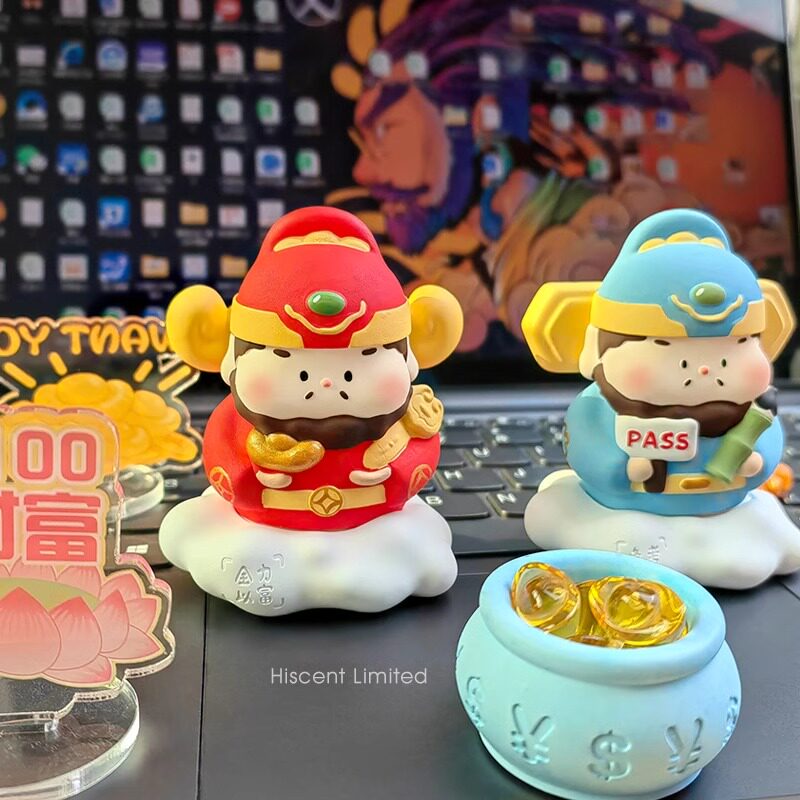 小神仙财神爷文曲星桌面小摆件扩香石香薰办公室工位装饰家居饰品
