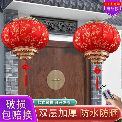 羊皮红灯笼2026新款春节新年挂饰别墅大门口户外乔迁阳台装饰吊灯
