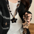 降温标配 毛衣链秋冬配饰 毛绒星星小马丝巾项链女小众设计感长款