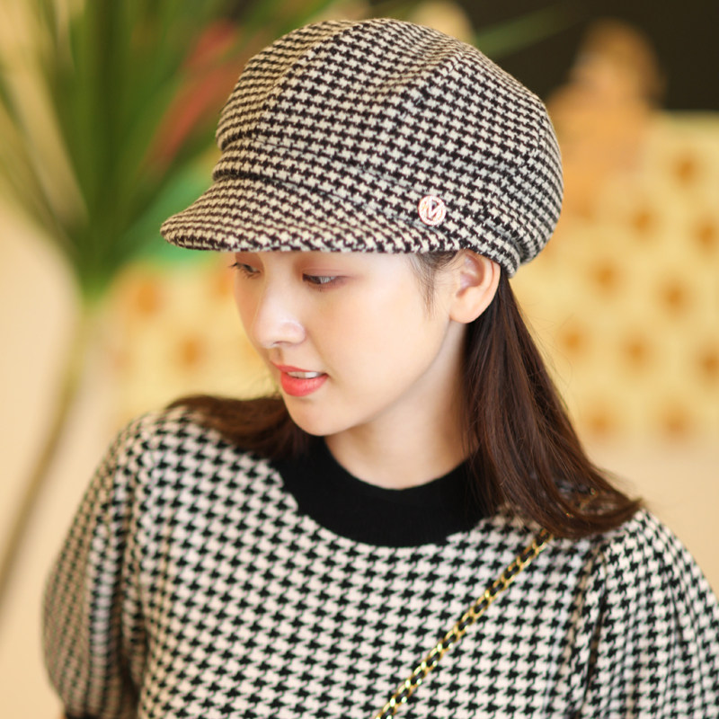677888八角帽女秋冬季贝雷帽时尚学生韩版报童帽冬天毛呢羊毛属于什么档次？