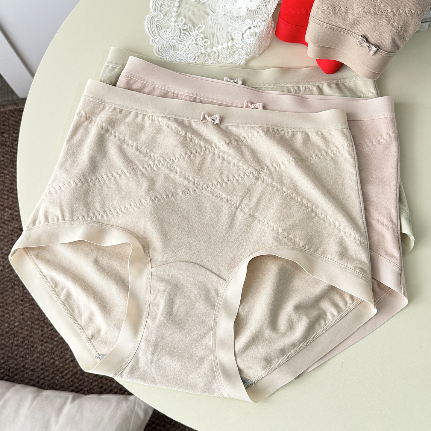 轻塑型~秋冬软糯高腰磨毛女内裤