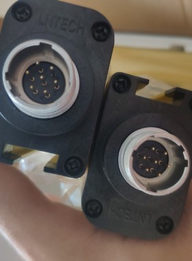 LNTECH莱恩光电七针插座头安全光栅光幕7针下端盖信号线插头