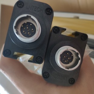 LNTECH莱恩光电七针插座头安全光栅光幕7针下端盖信号线插头