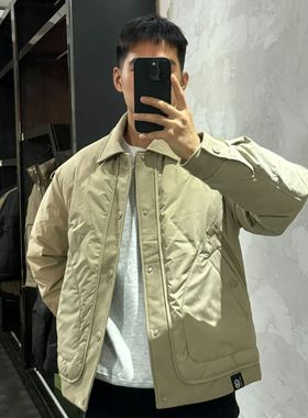 男士翻领轻薄羽绒服男款2025新款休闲夹克保暖潮流90白鸭绒外套潮