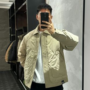 男士翻领轻薄羽绒服男款2025新款休闲夹克保暖潮流90白鸭绒外套潮