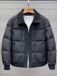 2025年新款冬季轻薄羽绒服男防寒保暖商务休闲翻领白鸭绒夹克外套