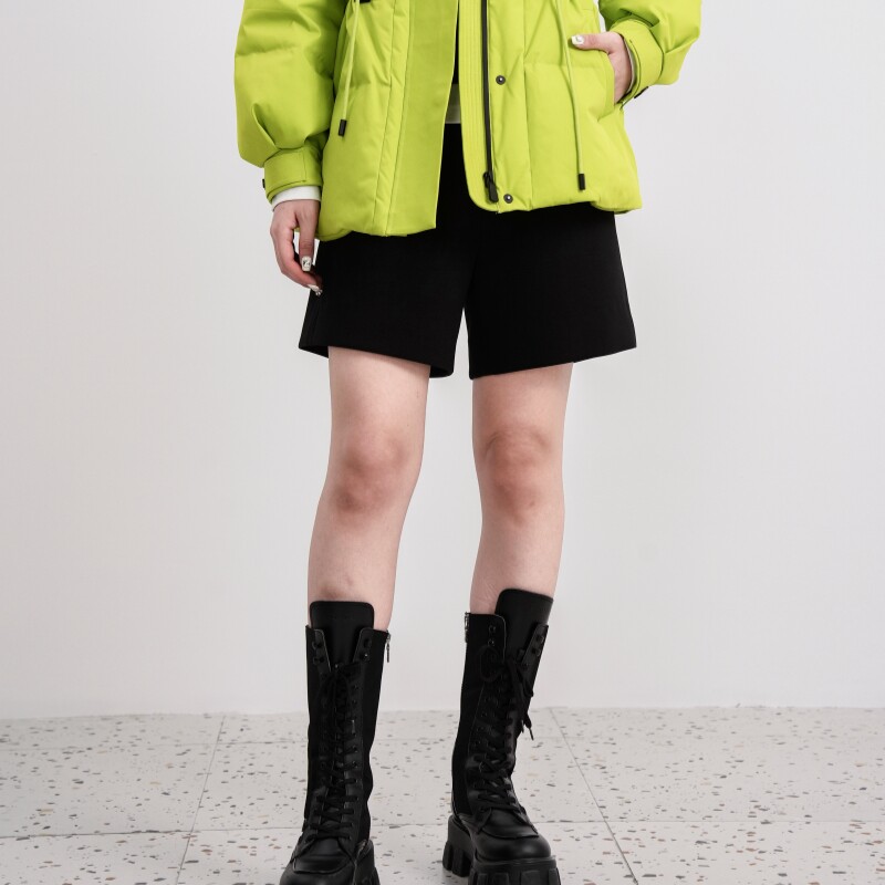 欧E专柜正品女装2025秋冬装新款时尚修身显瘦直筒裤简约针织短裤