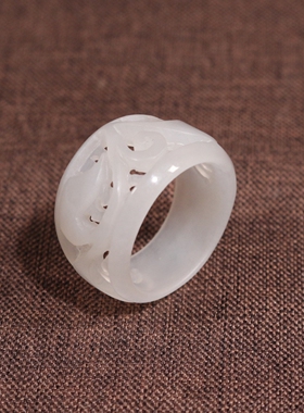 青海料和田白玉20内径扳指