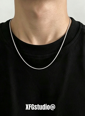 钛钢蛇骨链项链男女简约锁骨链