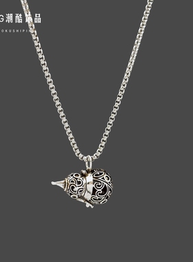 可打开装香囊香薰镂空小葫芦项链