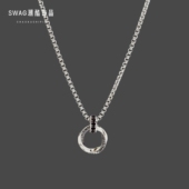 莫比乌斯环项链男女生ins复古高级感百搭嘻哈吊坠情侣配饰毛衣链