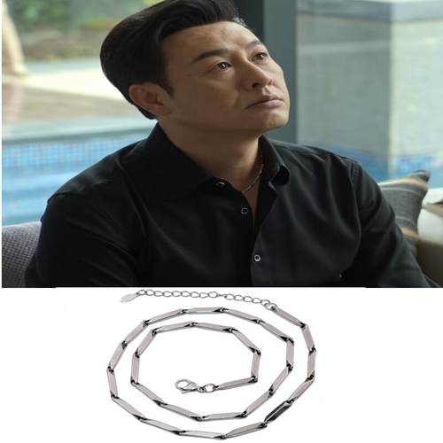 狂飙高启强同款项链菱形钛钢男士