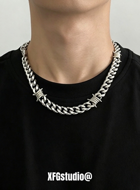 美式荆棘项链男士潮酷hiphop嘻哈