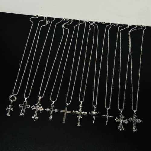 欧美潮牌十字架项链男女生毛衣链