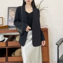 MY4965 御礼 30姆米桑蚕丝弹力重绉 无领西装 双层真丝外套