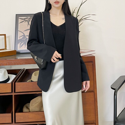 重磅真丝西装30姆米弹力重绉