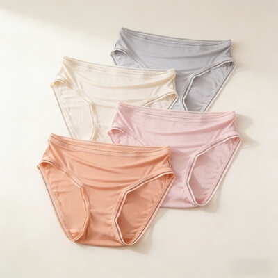 100桑蚕丝丨夏季薄款蕾丝边女士舒适无感亲肤真丝内裤-MY6788