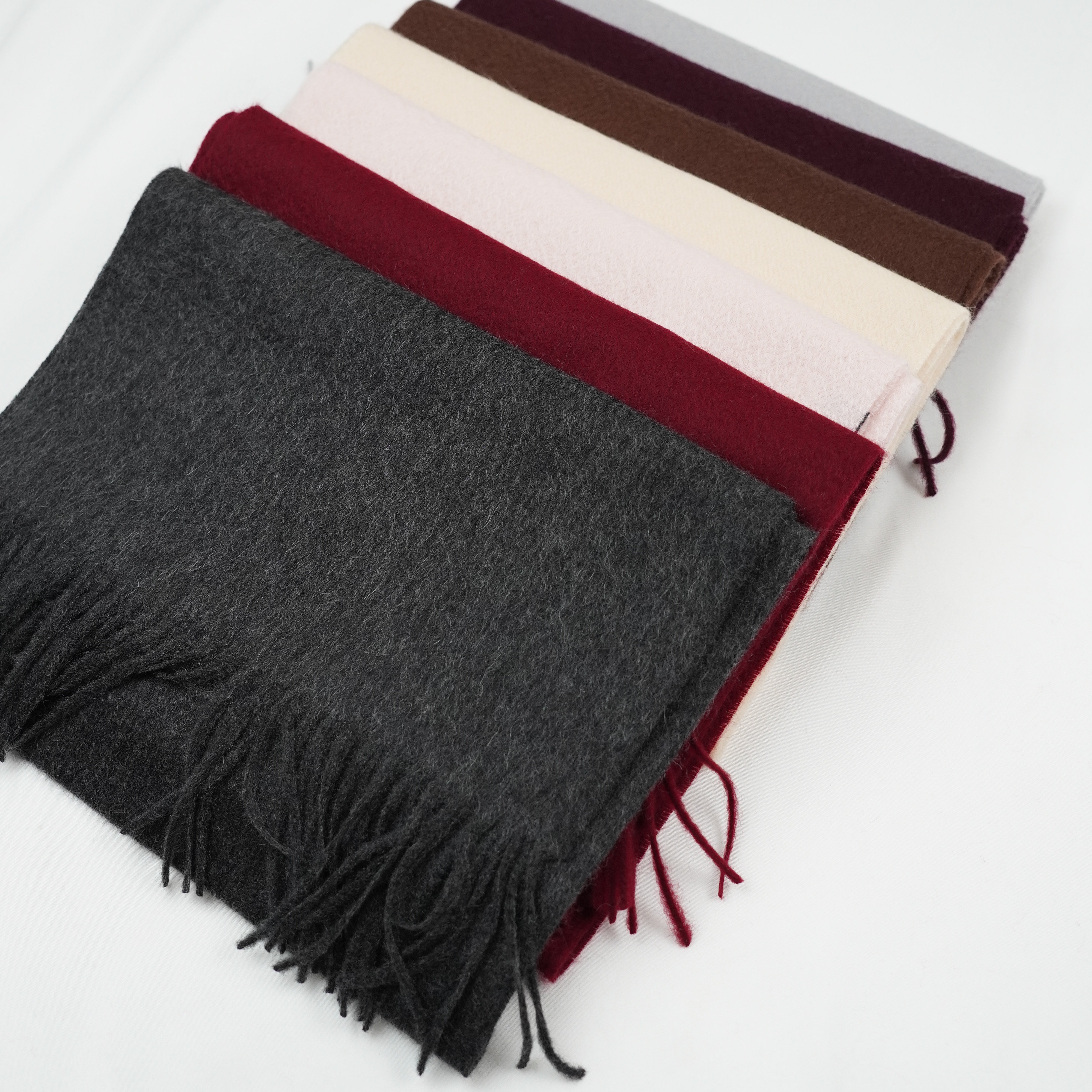 意暖丨100山羊绒丨时尚气质纯色保暖百搭纯羊绒围巾-MY6367