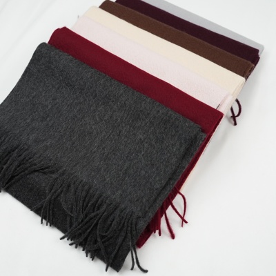 意暖丨100山羊绒丨时尚气质纯色保暖百搭纯羊绒围巾-MY6367