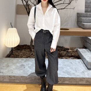 MY6791 120支纯棉日系风极简百搭通勤衬衫 止水·白礁 100匹马棉