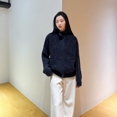 年终羊绒专场丨中鼎羊绒·羊毛丨阿兰绞花羊绒开衫毛衣-MY6760