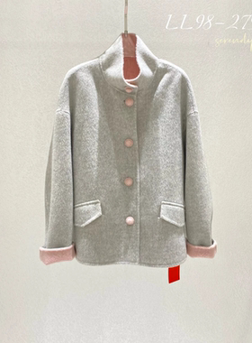 年终大衣专场丨Llama美洲羊驼·羊毛丨双色双面单排扣大衣-MY6629