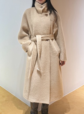 年终大衣专场丨Llama美洲羊驼·羊毛丨立领斜门襟单面大衣-MY6638