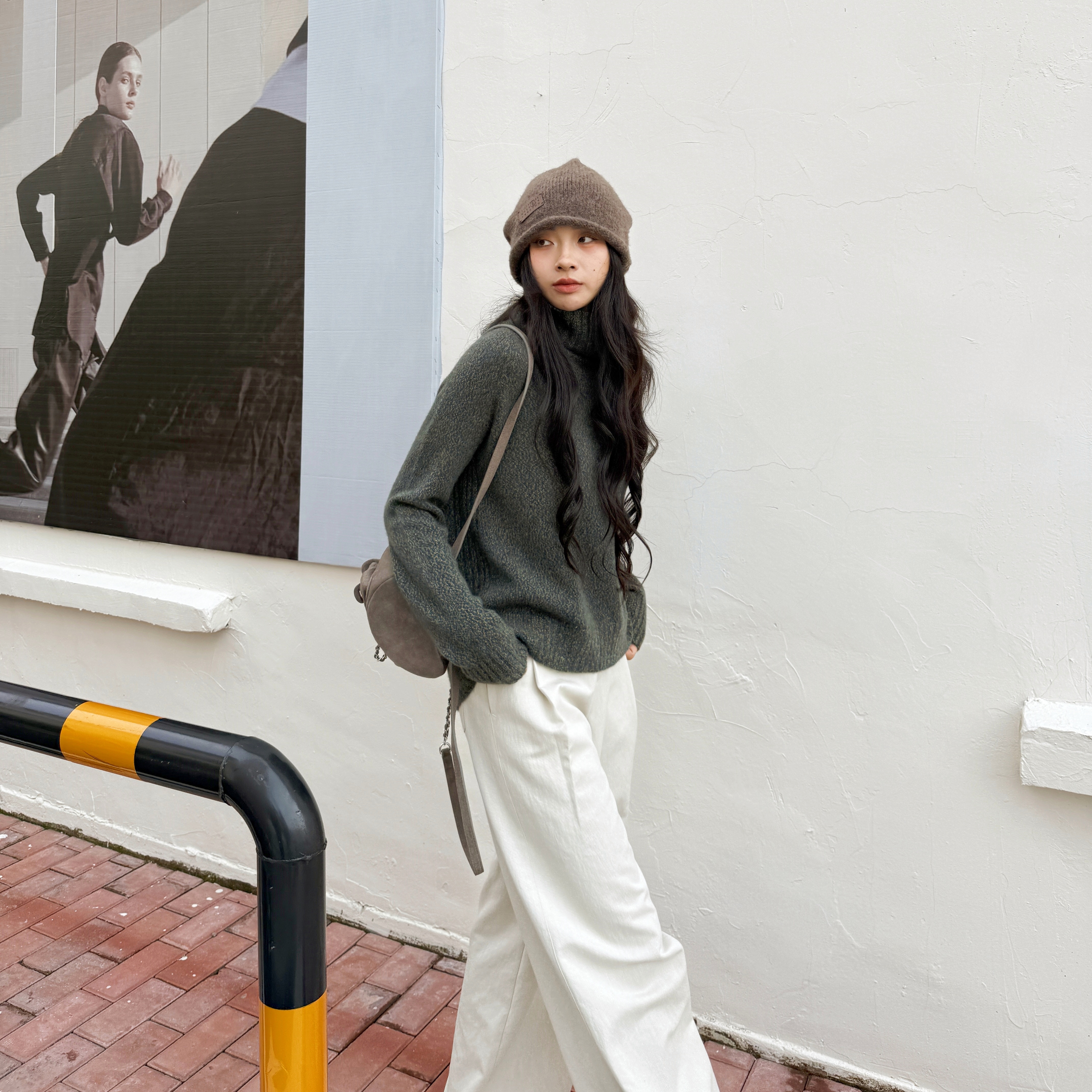 云杉觅迹丨康赛妮100山羊绒丨无缝一线成衣高领厚款羊绒衫-MY6400