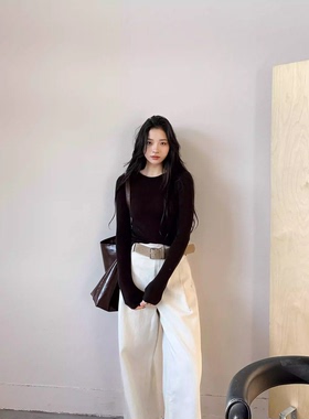 升级款丨拾光丨扬子120's精纺羊毛丨短款秋冬打底针织衫-MY6251