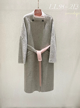 年终大衣专场丨Llama美洲羊驼·羊毛丨设计款立领双面大衣-MY6627