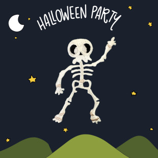 饰帽子镂空刺绣补丁布贴 熨烫可爱骷髅书包卫衣手账本万圣节装 包邮