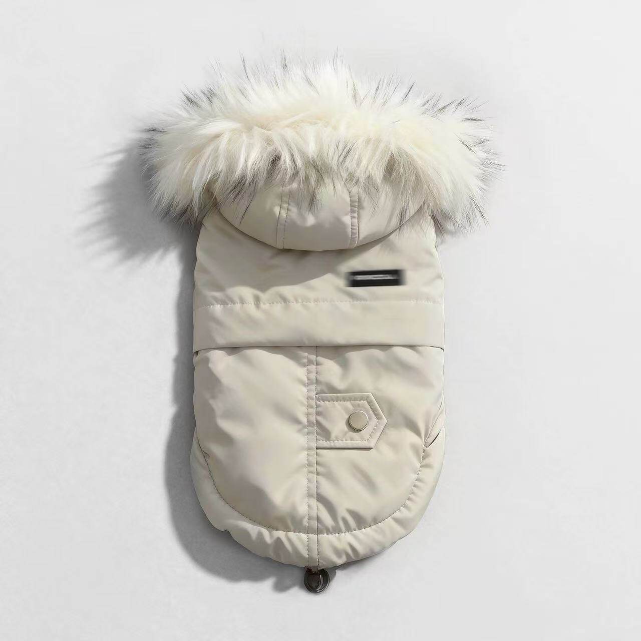 狗狗棉服毛绒泰迪比熊冬季加厚休闲马甲保暖防寒护耳连帽宠物服装
