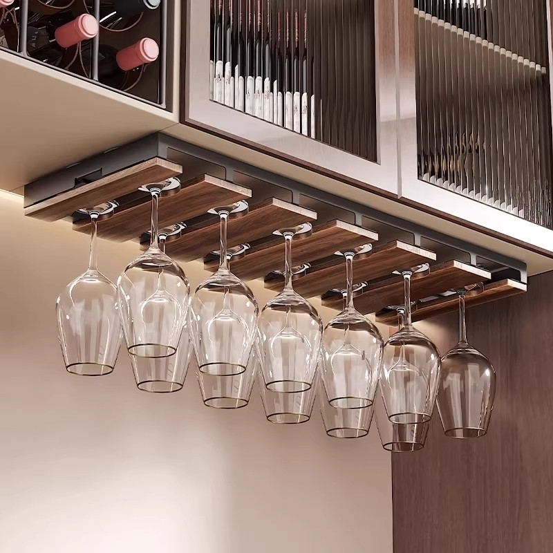 吸盘胡桃木红酒杯架倒挂高脚杯收纳置物架子家用轻奢高档悬挂酒柜,家庭/个人清洁工具,杯架,淘宝优惠券,粉丝福利购,淘宝优惠卷