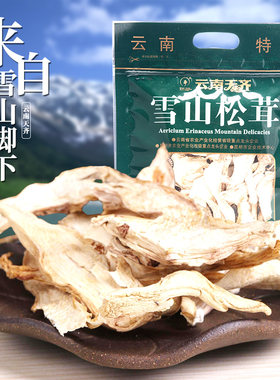 野生雪山松茸干货 云南土特产大全松茸干片野生菌115g山珍菌汤包