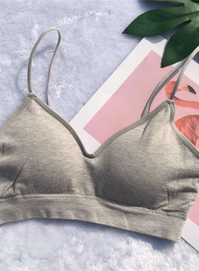 欧洲站美背双肩带文胸带胸垫裹胸细带美背防走光抹胸打底内衣吊带