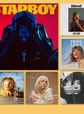 欧美专辑封面海报starboy blond卡片音乐周边拍照背景墙贴装饰画