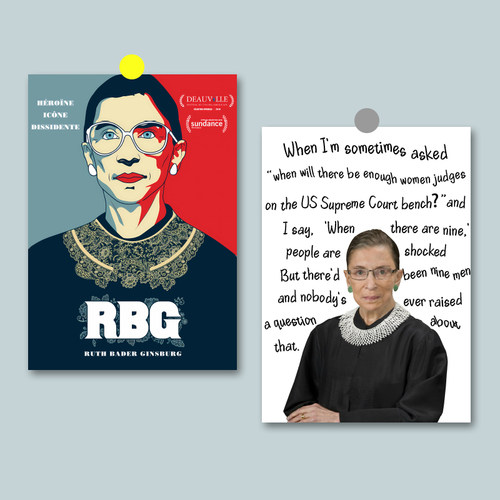 金斯伯格RBG海报女权主义卡片考研礼物宿舍墙贴房间装饰画周边